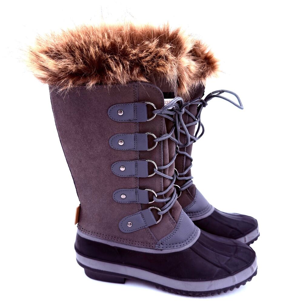 Project Cloud Women's Ventura Memory Foam Fur Tall Snow Boots NWOT Size 8
